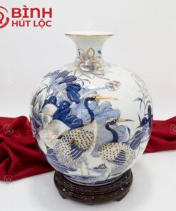 binh-hut-loc-mem-lam-ve-vang-24k-chim-hac-hoa-sen-phu-quy-truong-tho-cao-30cm